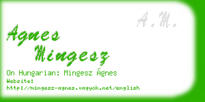 agnes mingesz business card